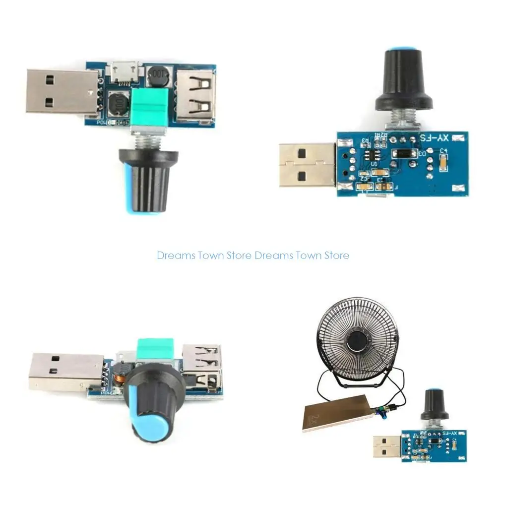 HX6A USB -ventilatorcontroller Stepless Speed Regulator Koeling Governor Noise Snelheidsregeling