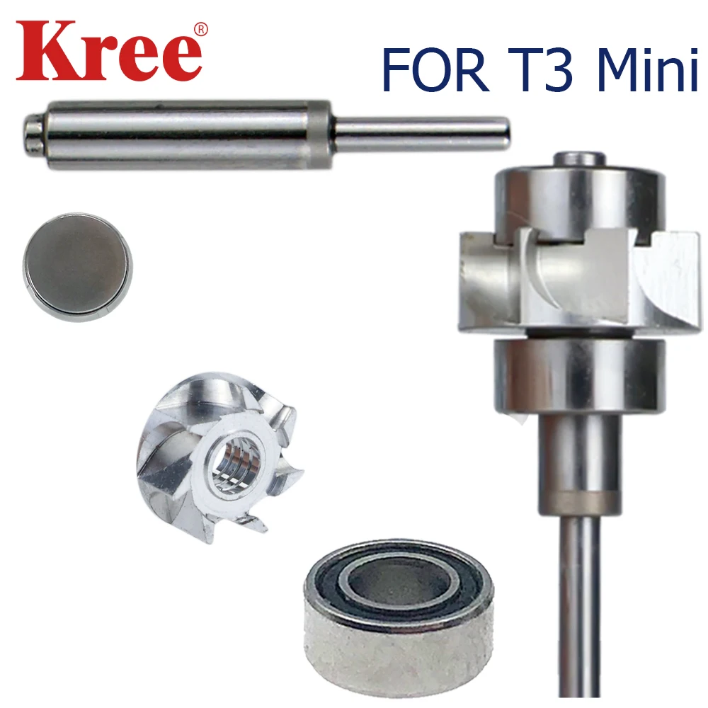 Dental Turbine Cartridge Air Rotor High Speed Handpiece Ceramic Bearing Impeller Cap Cover Shaft Spindle For Sirona T3 mini