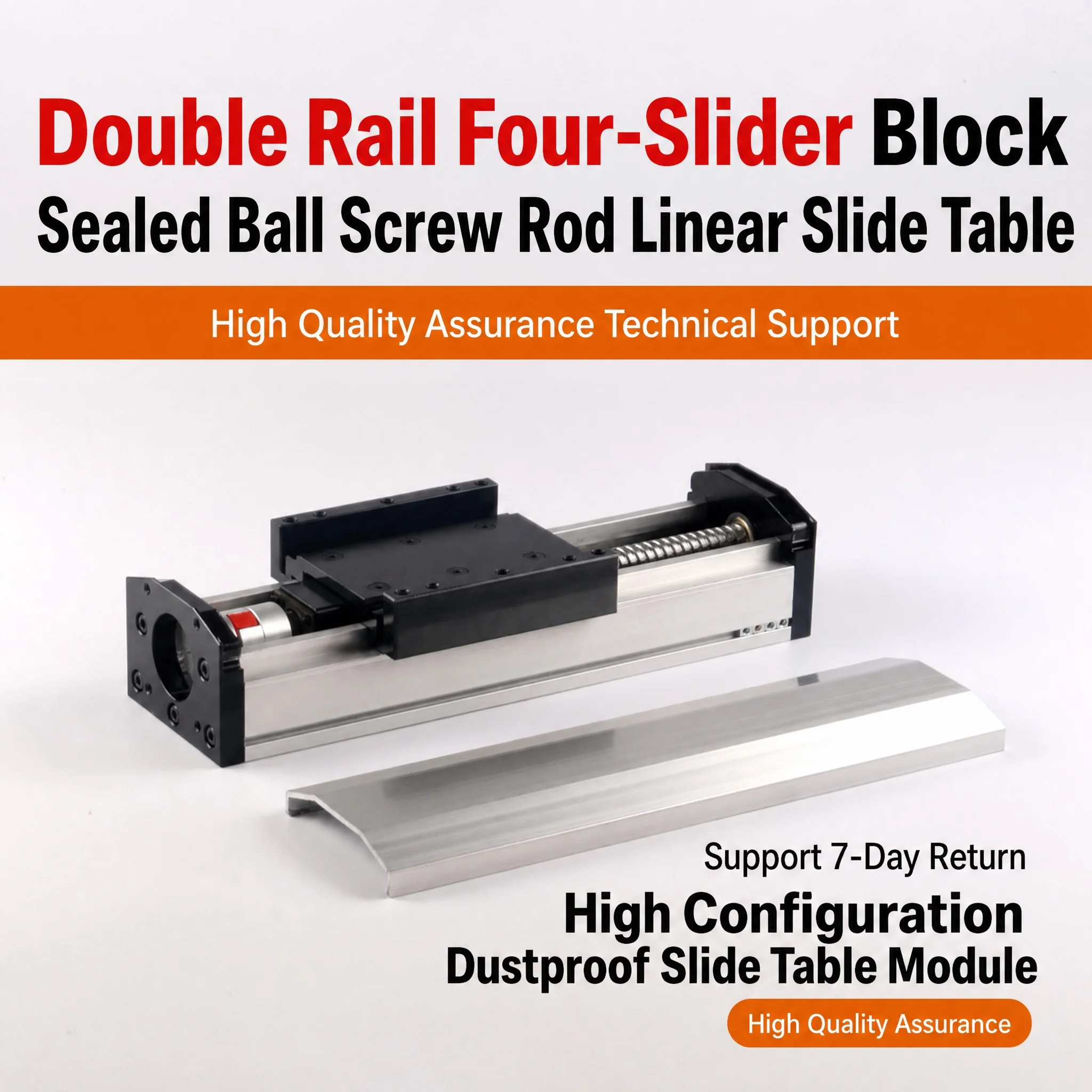 KGF90 Sealed Dual Linear Rail Ball Screw Slide Module 1605 1610 CNC Linear Actuator 0.03mm Accuracy