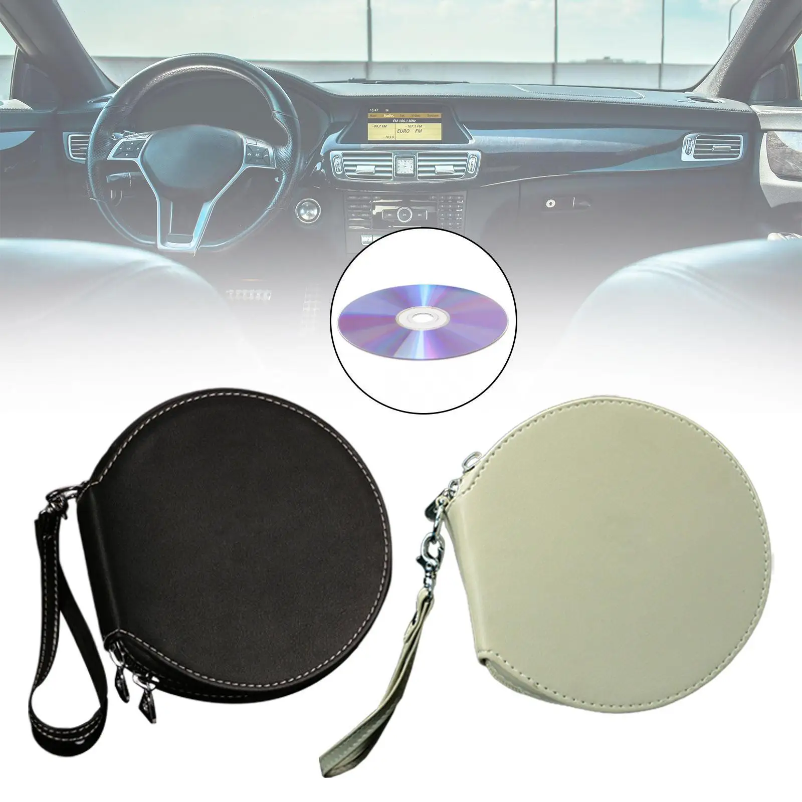 Car CD Case Holder Storage Organizer Trip Disc Wallet Bag Protector DVD Case