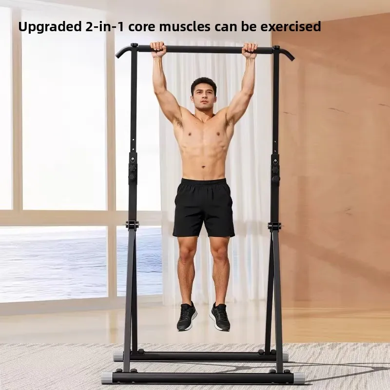 New Floor Standing Pull Up Horizontal Bars, Home Hanging Bar Full Upper Body Muscle Strength Workout Training Fitness Equipment