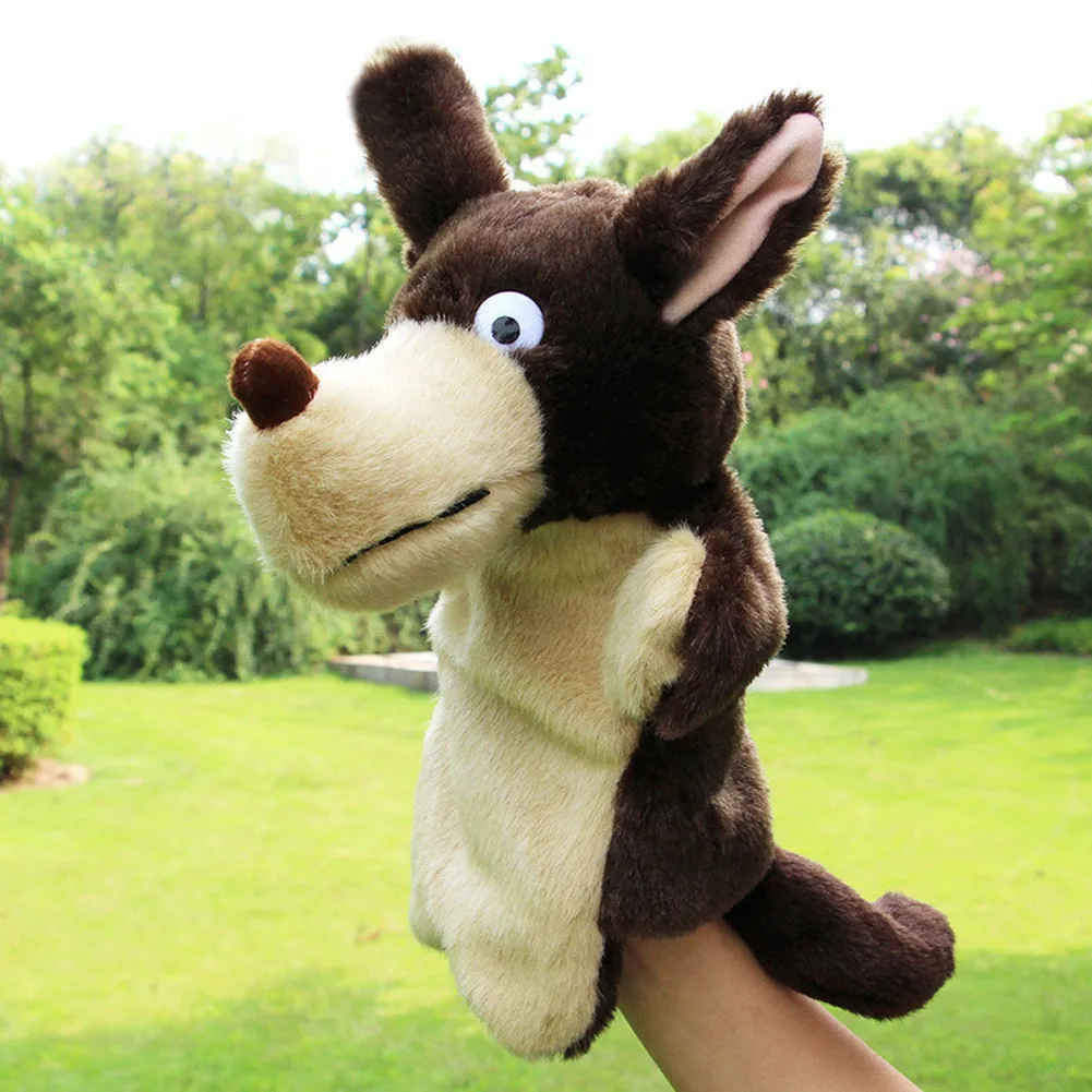 Marionnette à main de loup pour enfants, jouet en peluche doux au beurre, cadeau pour bébé, nouveau