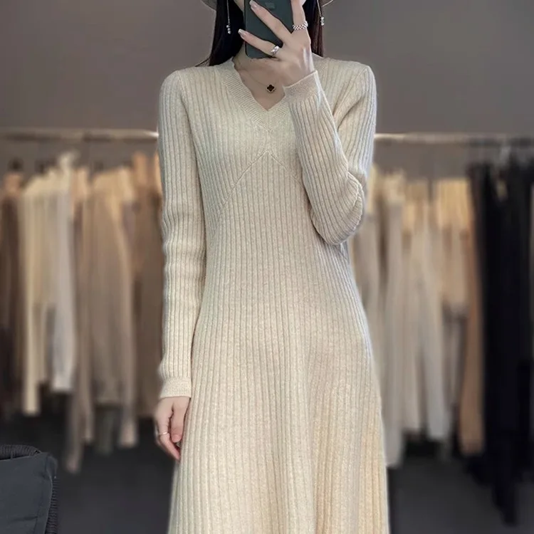 Vestidos Vestido de mujer Mangas Otoño Modal Smocking Ribado Abotonado Manga larga Minimalista Grunge Moderno Elegante Navidad Chic