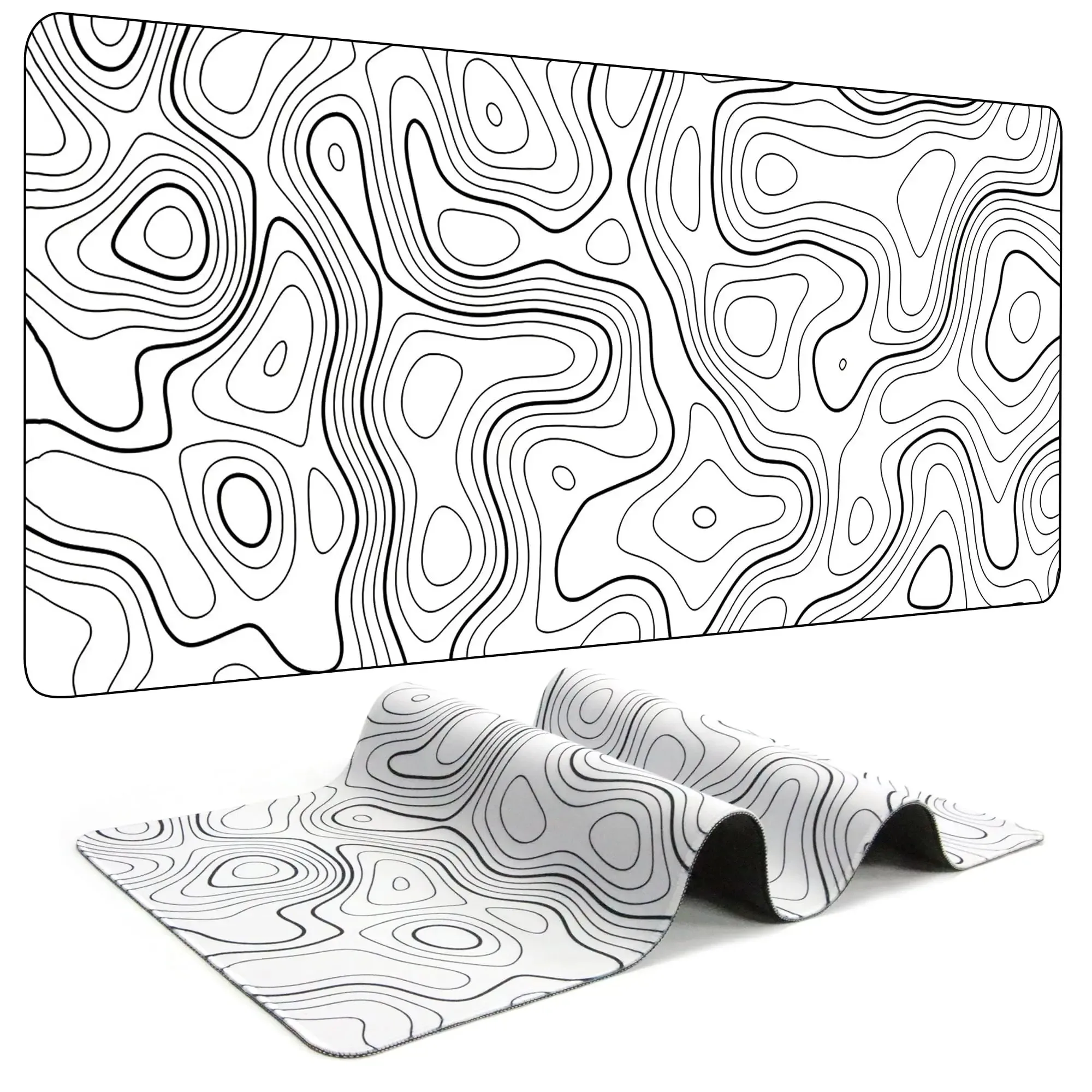 

Geometric texture design Game mouse pad fully covered rubber table mat 40*90cm aesthetic carpet White gamers must-have rug XXL