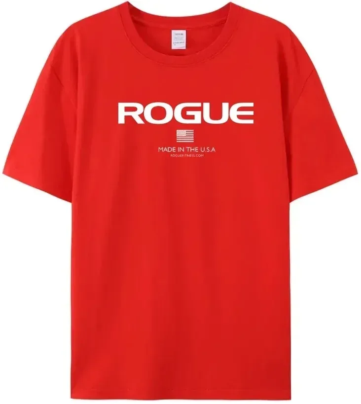 2024 New Breathable and Stylish Rogue Fitness Logo T-Shirt - O-Neck Cotton Casual Tops for Men\'s Clothing Free Shipping S-4XL