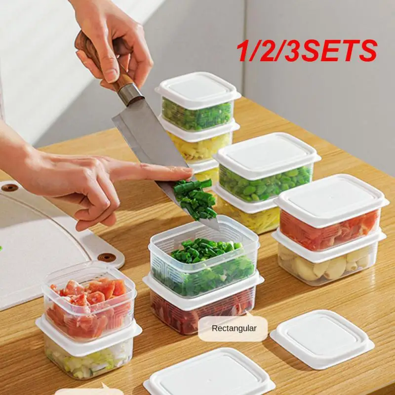 1/2/3SETS Food Storage Box Round And Smooth Taste Is Still Fresh Storage Bottles And Boxes Fresh-keeping Box