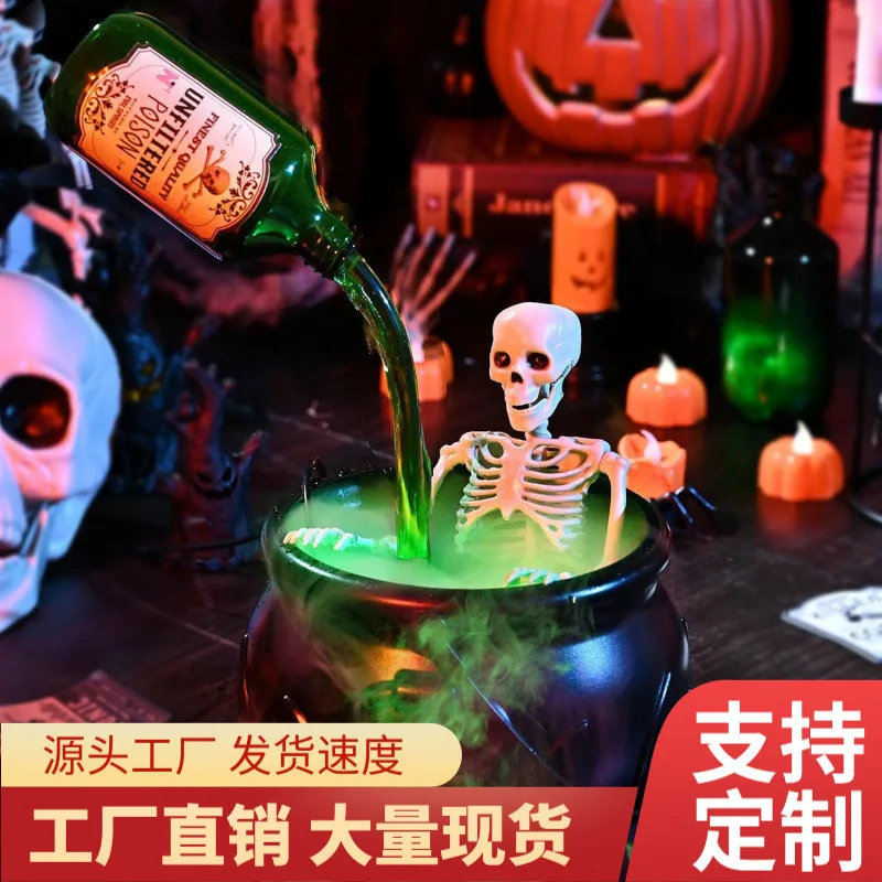 Halloween Gift Flame Witch Bucket Halloween Decorations Indoor Halloween Bar Cosplay Props