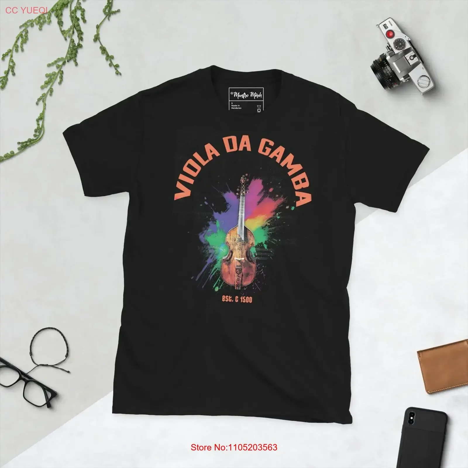 Viola da Gamba  T Shirt Viol Music Teach vintage Washed Soft Top For Everyday Wear fashion Stylish Stretched streetwear graphic
