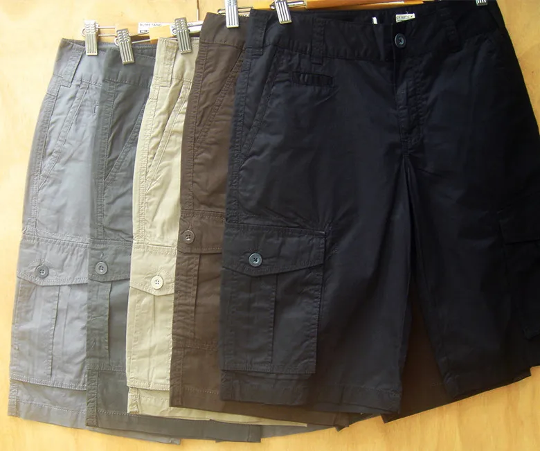 

Повседневные хлопковые рабочие брюки с высокой талией, свободные мужские брюки с множеством кетов, летняя одежда, прямые брюки, базовые брюки