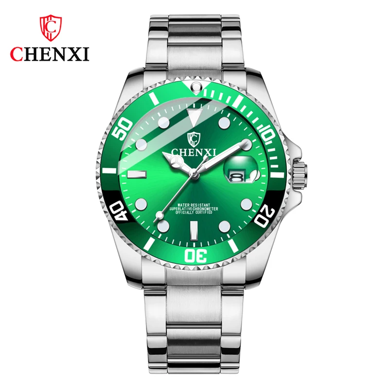 CHENXI 085A Brand Military Casual Sport Watch Fashion Men\'s Full Stainless Steel Waterproof Quartz Wristwatch Relogio Masculino