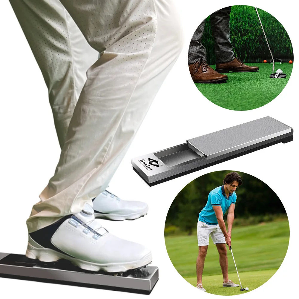 Pedale a gravità della gamba dell\'oscillazione del Golf in acciaio inossidabile creativo Biomechanical Golf Swing Trainer Aid accessori per il Golf