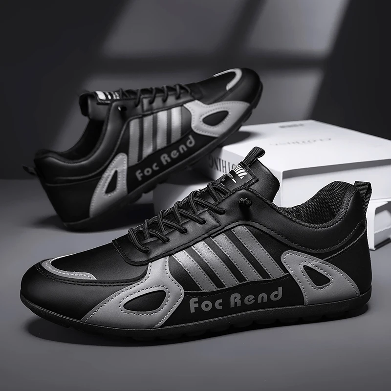 

Мужские кожаные туфли на плоской подошве, повседневные спортивные слипоны, обувь для скейтбординга, прогулочные кроссовки для путешествий и отдыха, беговые кроссовки