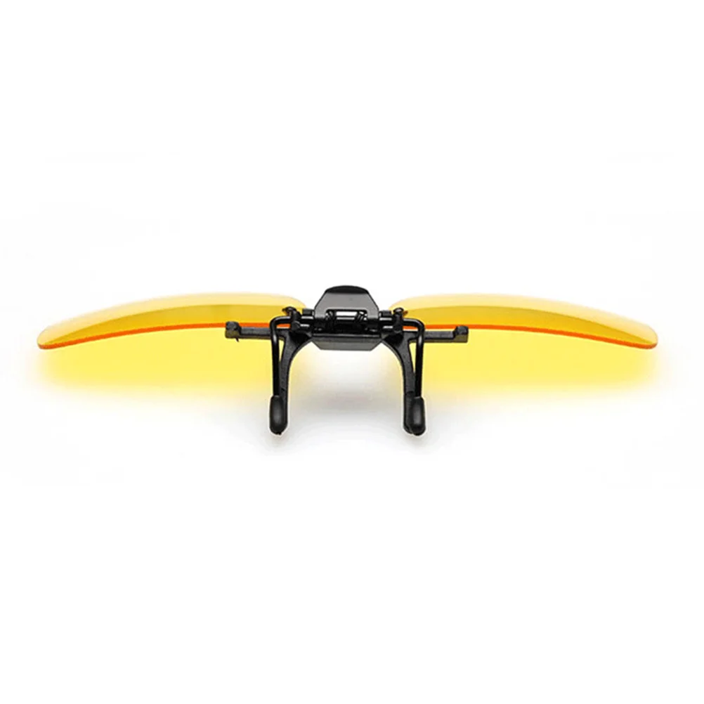 قطعتان من عدسات الراتنج المستقطبة القابلة للتعديل للقيادة الليلية والرياضات الخارجية مقاس كبير L أصفر رمادي #4