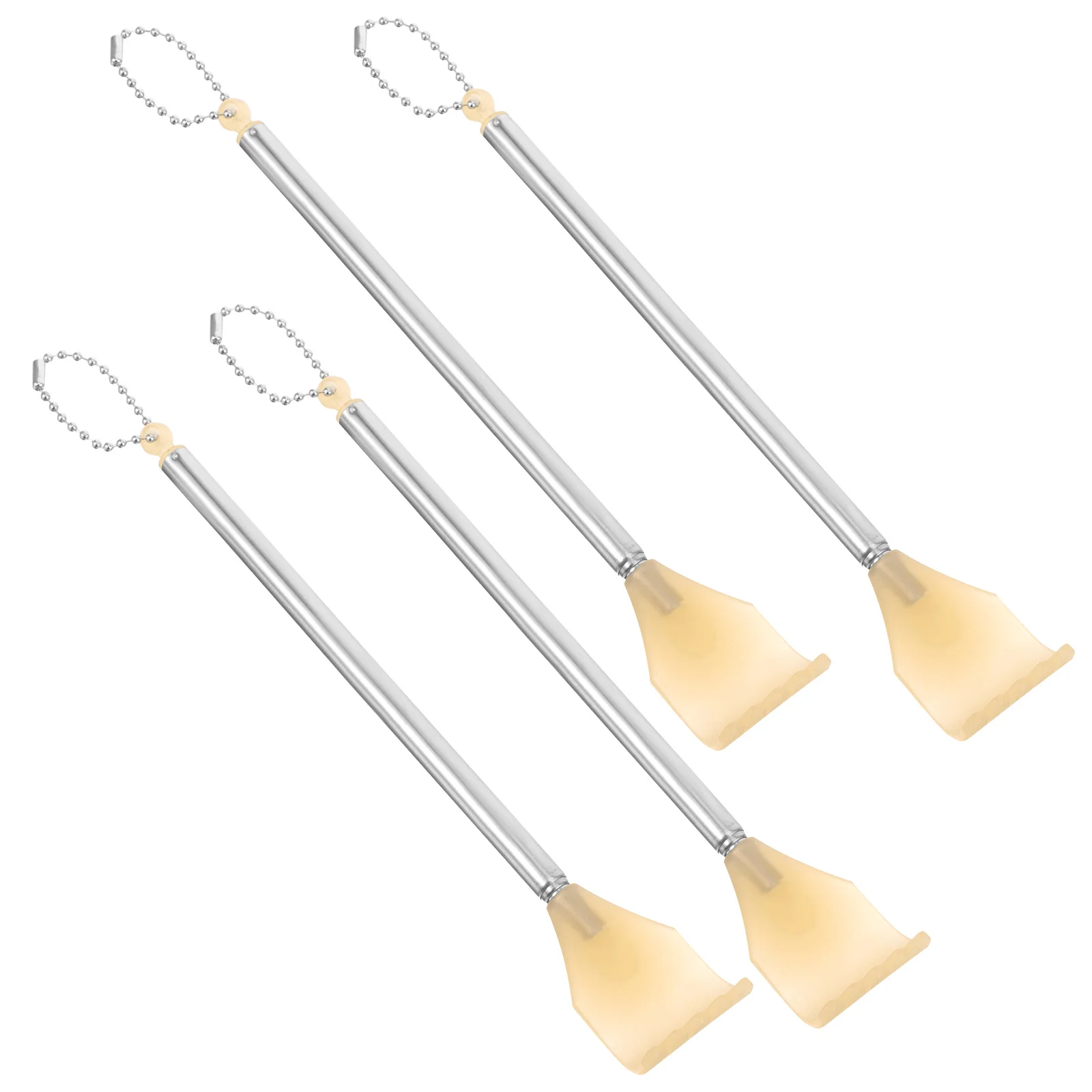 4pcs Back Scratcher Stainless Steel Retractable Extendable Metal Claw Handy Massager For Back Relief Portable Hanging Chain