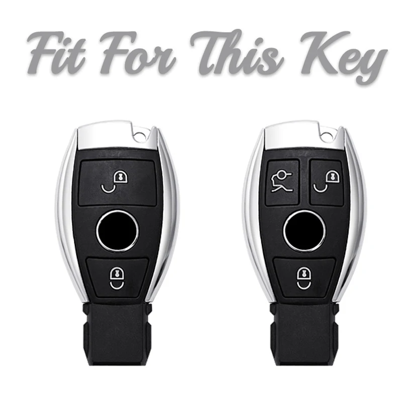 2/3 Buttons Car Key Case For Mercedes Benz A B G R Class GLA GLK W176 W204 W251 W463 Soft TPU Cover Auto Key Protector Accessory