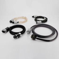 HiFi Audio Preffair AC Power Cable With US/EU/UK Version Plugs C15 Female Connectors for Power Amplifier Speaker
