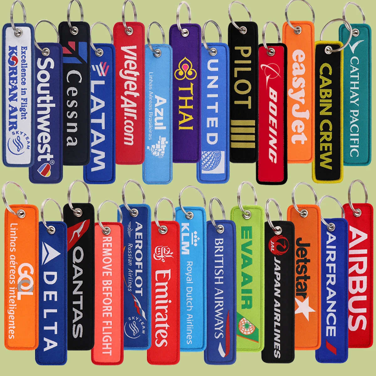 

Aviation Keychain for Cars Backpack Key Holders Fashion Embroidery Keyrings Key Tag Jet Tag Accessories Gifts for Friends 1pcs