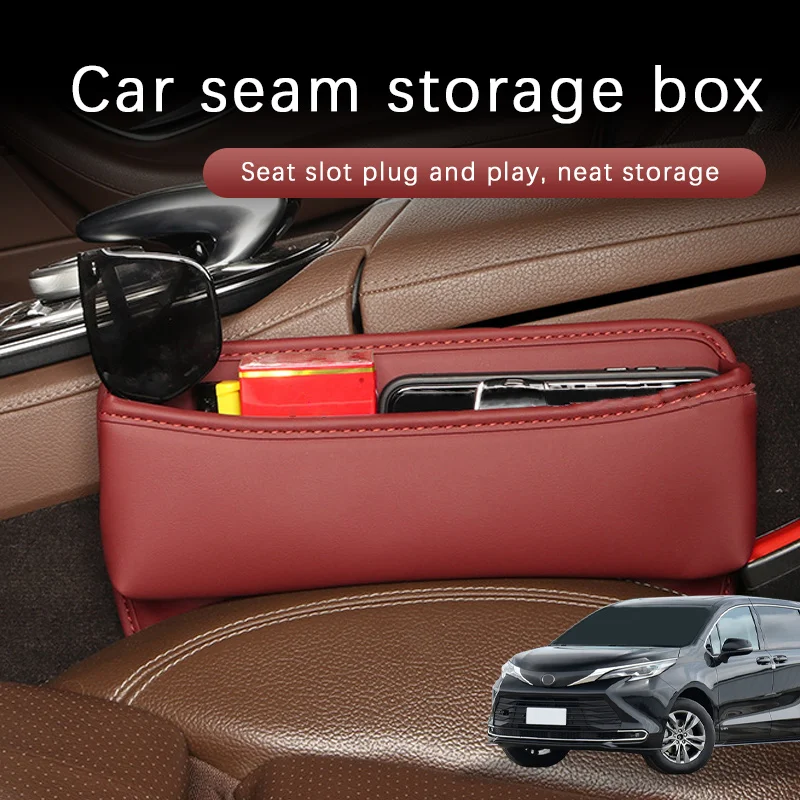 

Car Seat Gap Storage Box Driver Front Auto Seat Gap Filler Organizer Wallet Keys Card Storage Box For Toyota Sienna