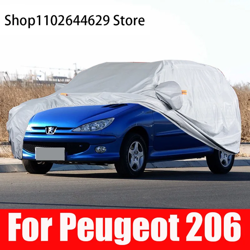 

Full Car Covers Indoor Outdoor Waterproof Anti Oxford cloth Dust Sun Rain Protection For Peugeot 206 Accessories