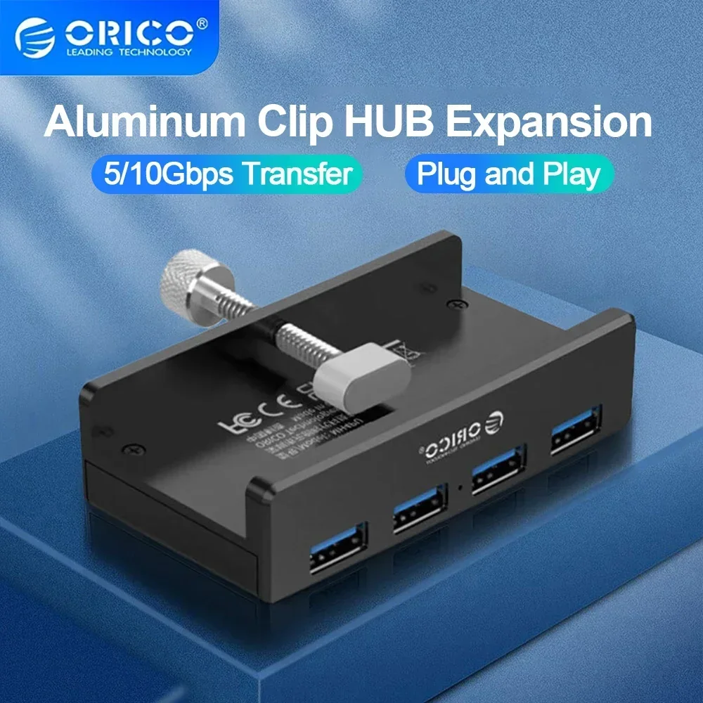 ORICO USB 3.0 HUB with Power Supply USB3.0 Splitter Adapter Clip-type Multi Splitter High Speed Data Transmission for Laptop PC