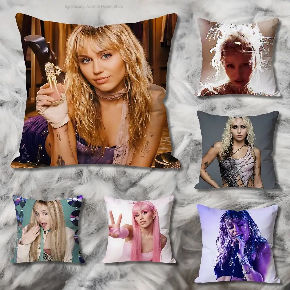 

M-Miley C-Cyrus Younger You Pillow Cases for Bedroom Living Room Sofa Home Decor Polyester Cushion Cover with Zipper
