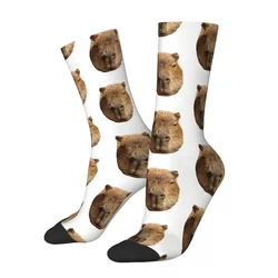 Divertenti calzini da uomo maschili capibara Face Vintage Harajuku capibara Hip Hop novità Crew Crazy Sock Gift Pattern stampato