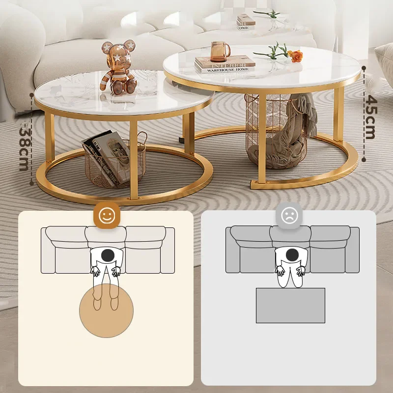 Luxury Square Coffee Table Glamour Living Room Modern Minimalist Coffee Tables Modern White Tavolino Da Salotto Home Furniture