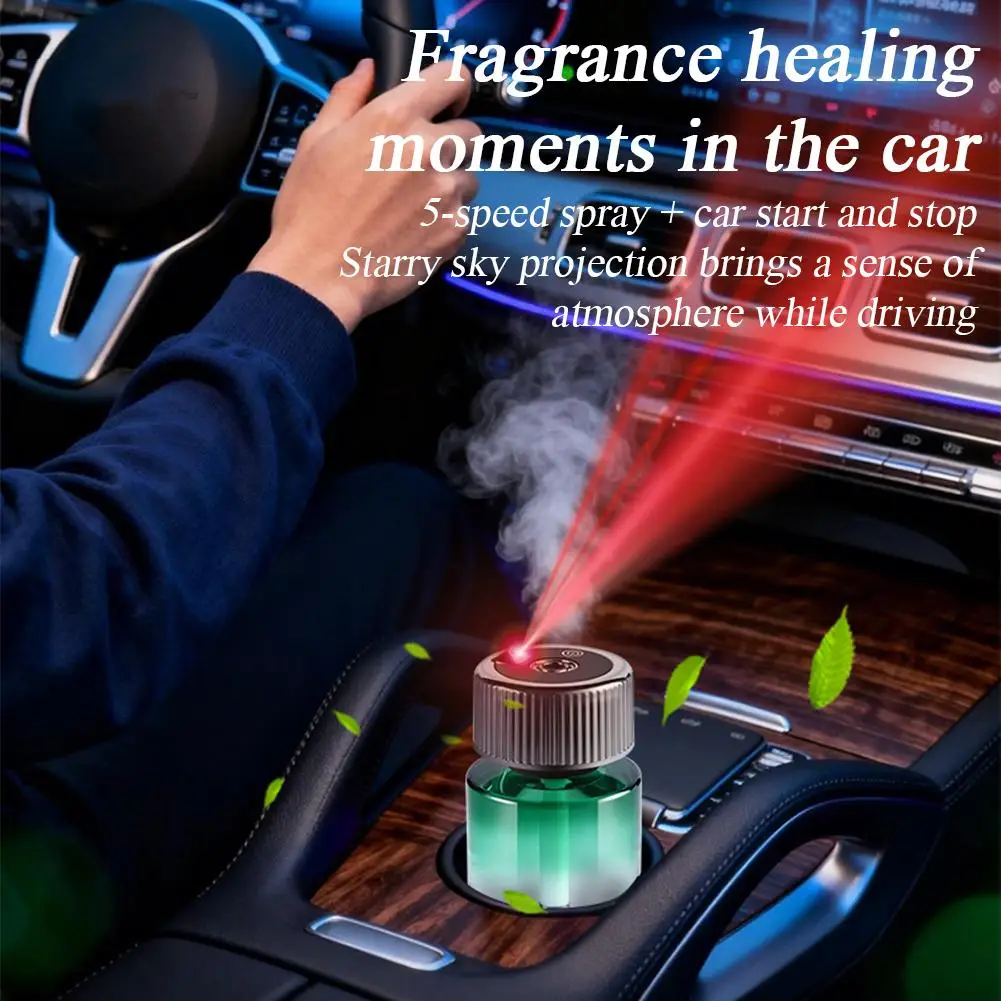 Smart Car Air Freshener Car Perfume Aroma Diffuser with Long Lasting Fresh Scent Odor Removal & Humidifier for Vehicle Interior