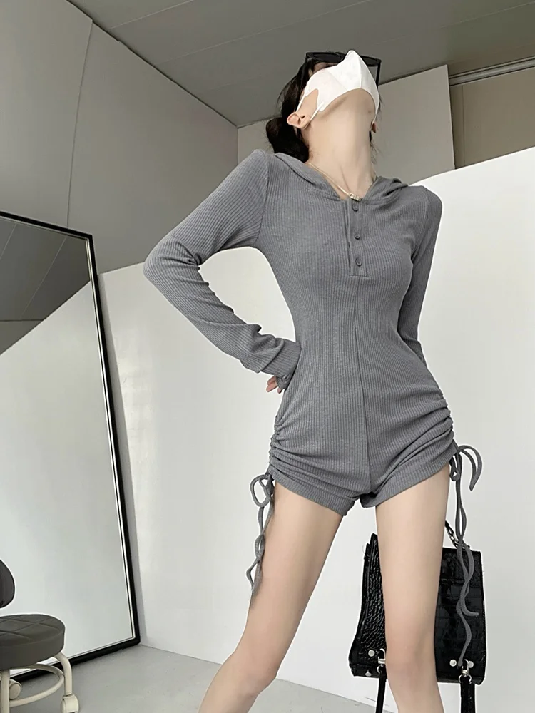 Hoge taille Monokini Crop Top Bot Set Street Sle Denim Kleur Broek Dames Faion ow Leg Extension Bodycon One-P...