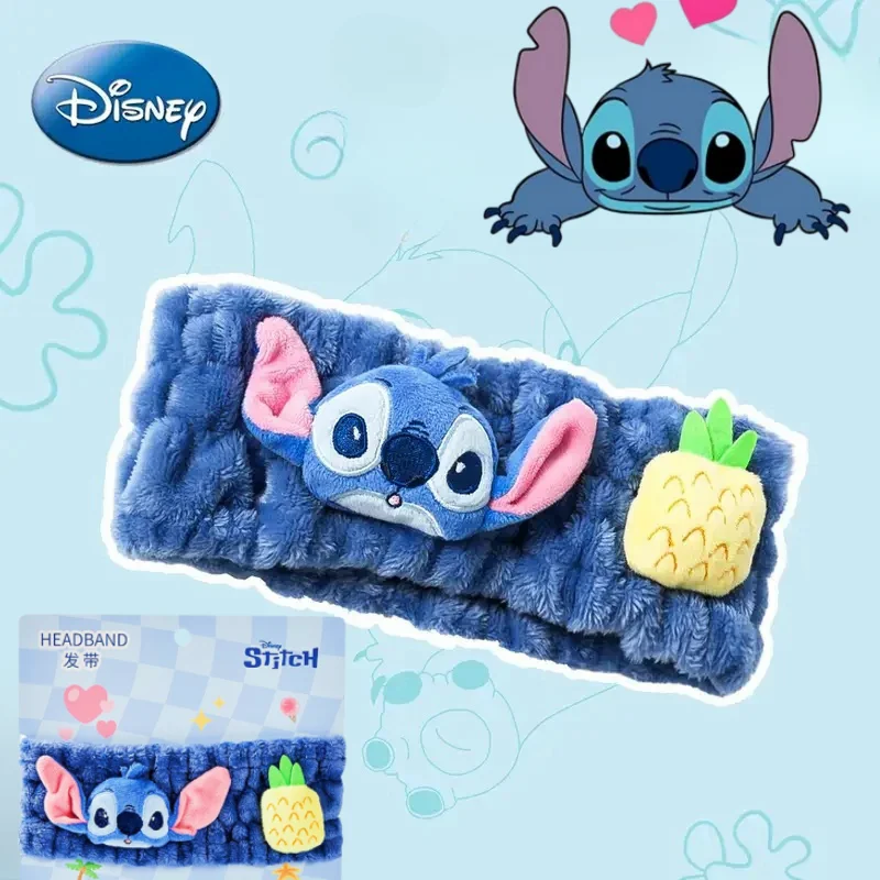 Disney Stitch Girls Anime Hair Band 3D Shape hair tie Cartoon Face Wash Makeup Mask Ladies Hair Band Girls Brithday gifts