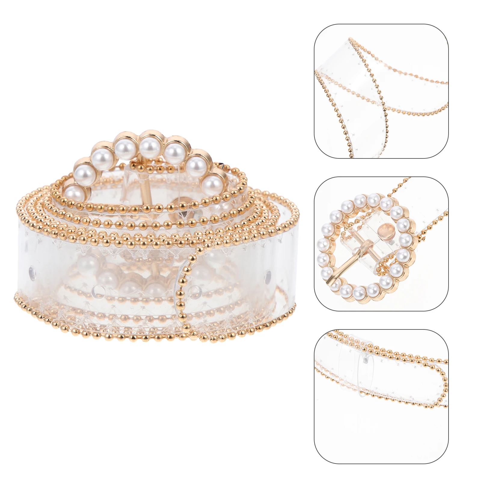 

Adjustable Imitation Pearl Waist Belt Female Dress Decorative Thin Belt Fashion Trendy Women Skirt Jackets Girdle Light