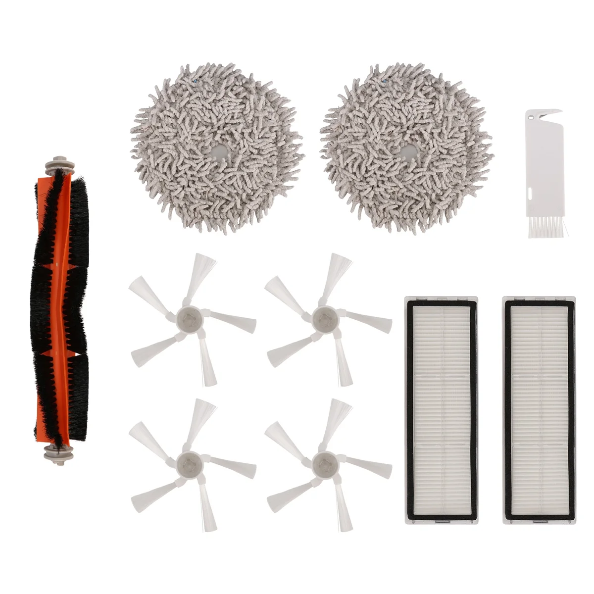 T71C untuk Aksesori Penyedot Debu Dreame Bot W10 W10Pro, Sikat Sisi Utama, Filter HEPA, Suku Cadang Kain Pel