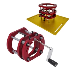 New Router Lift Base Aluminum Alloy Router Table Lift Tool Stainless Steel 4 Jaw Clamping Router Table Lifting System Base