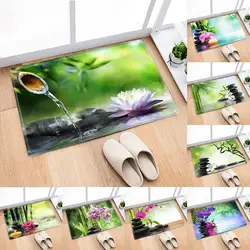 Home Decor Floor Mats Zen Garden Bamboo Anti-Slip Door  Bedroom Bathroom Kitchen Toilet Carpet Shower Bath Mat