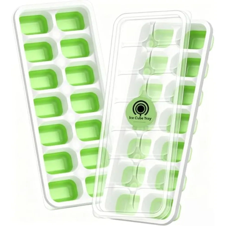 

with Lid, s 8 s Durable Stackable s for Freezer with Removable Lids, Easy-Release Plastic and Silicone Ice Tray for Cocktail, C