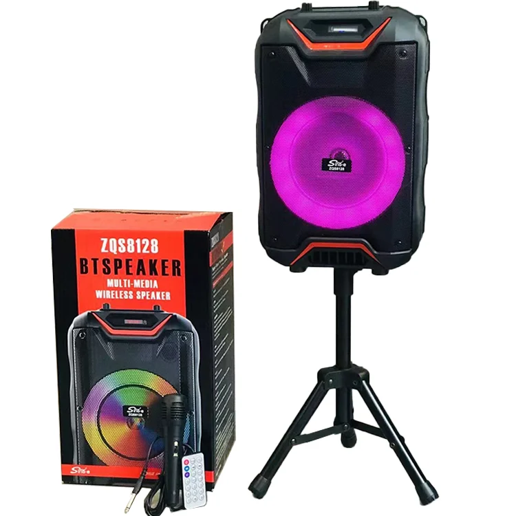 

Outdoor karaoke Bluetooth speaker with microphone 60W Bass rgb 360 stereo surround Party speaker Portable wireless subwoofer