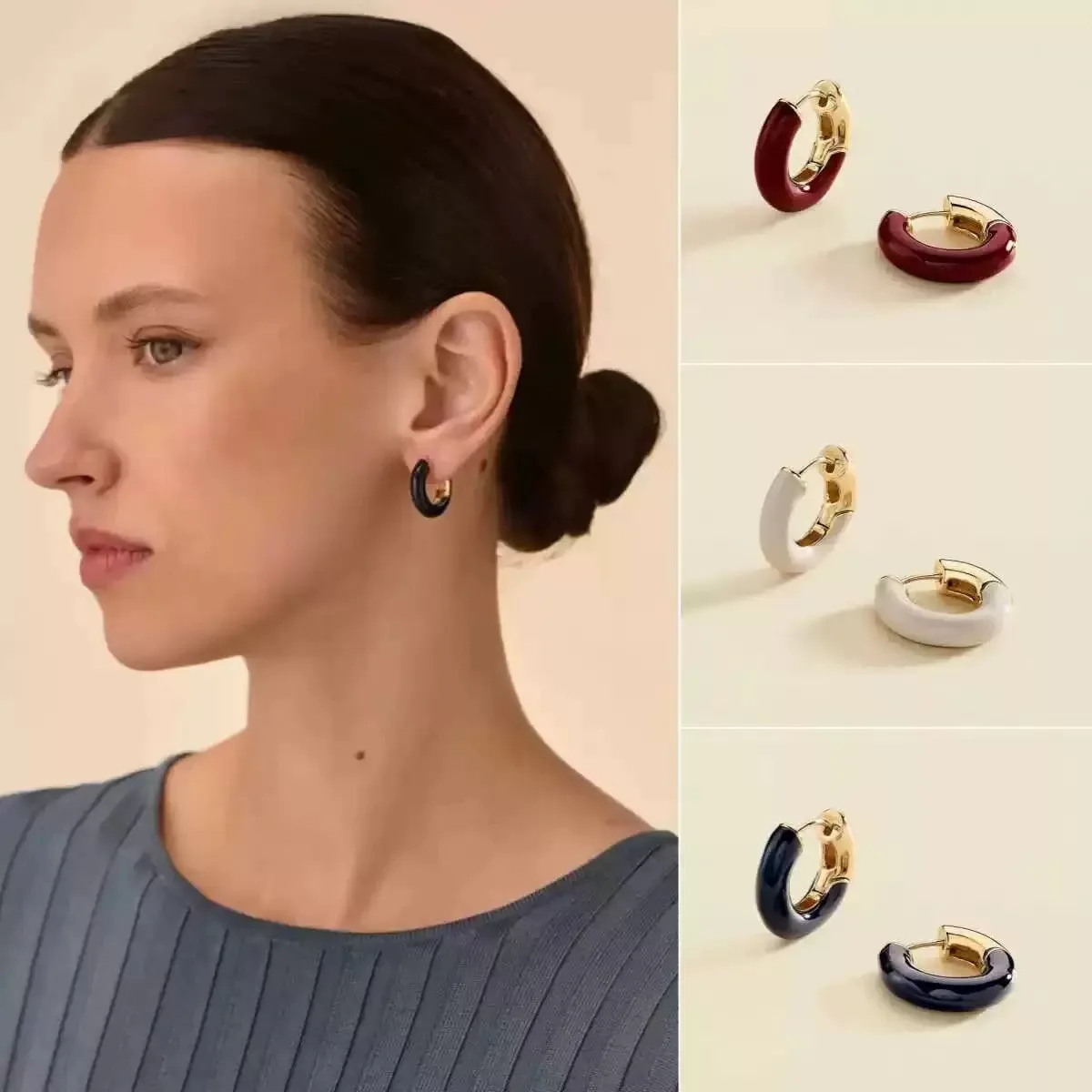 

S925 Sterling Silver Earrings Women's Luxury Jewelry Electroplating Gold Drop Glaze Technology Retro Special Banquet Accessories