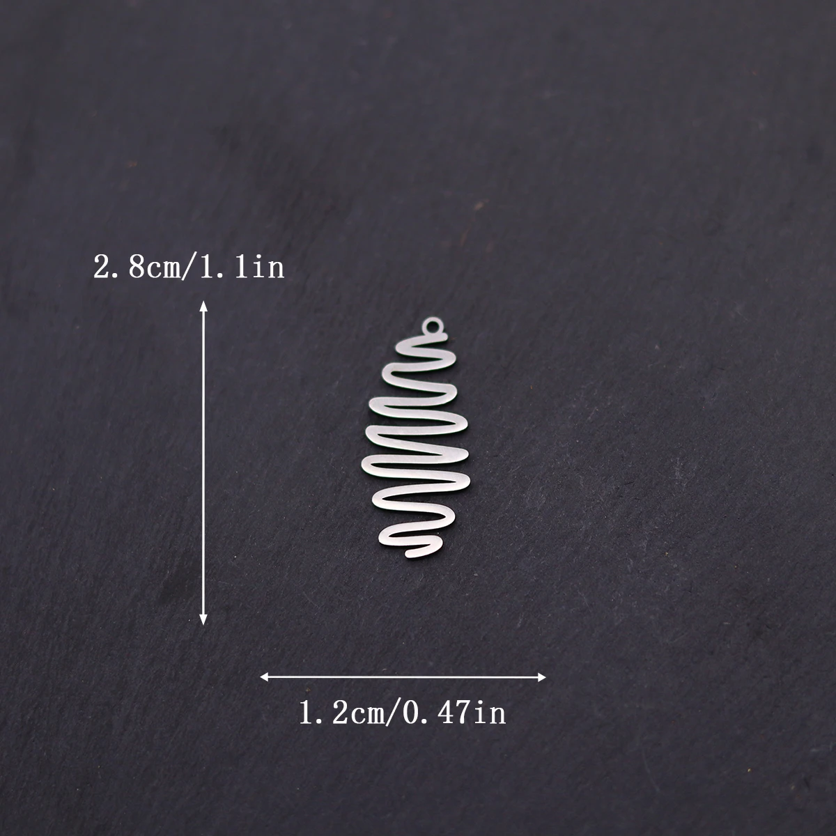 3pcs Stainless Steel Spiral Swirl Charms Wholesale Earrings Necklace Minimalist Geometric Pendants DIY Jewelry Making Supplies