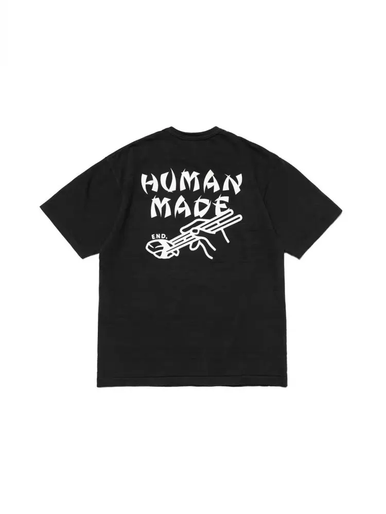 Human Made Lucky Sushi Print T-Shirt, Slub Cotton Casual Tee for Men Women Couple