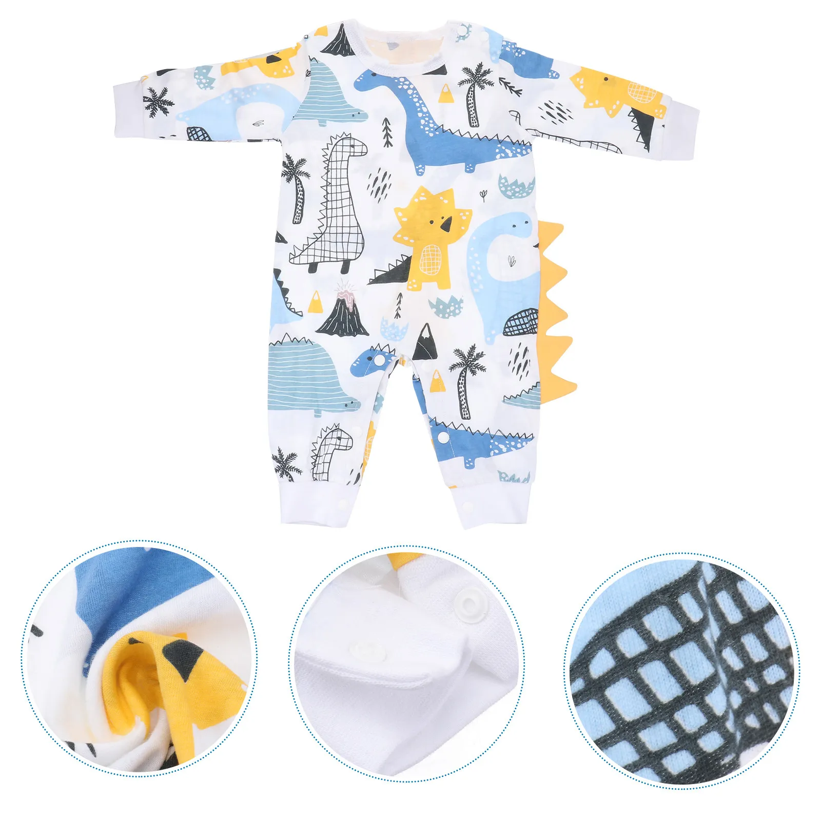 

Dinosaur Jumpsuit 60Cm Baby Winter Jumpsuit Warm Rompers For Infant Boys Girls Floor Walking Playwear Sleepwear Creative