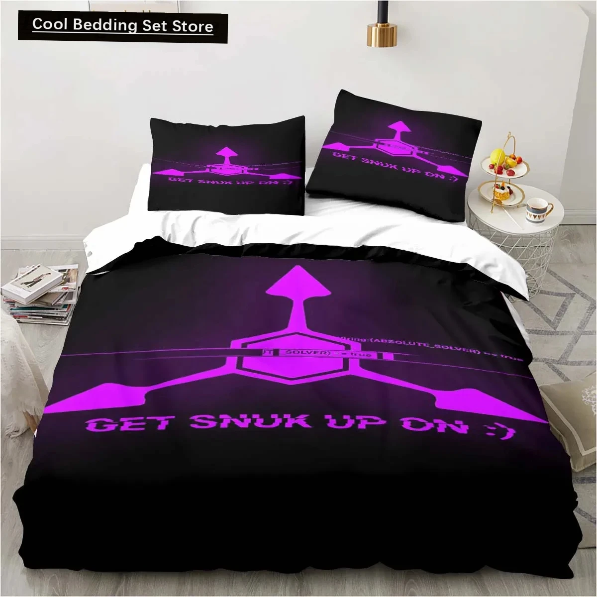 New 3D Print Murder-Drones Cartoon Bedding Set,Duvet Cover Bed Set Quilt Cover Pillowcase,King Queen Twin Size Boys Girls Adults