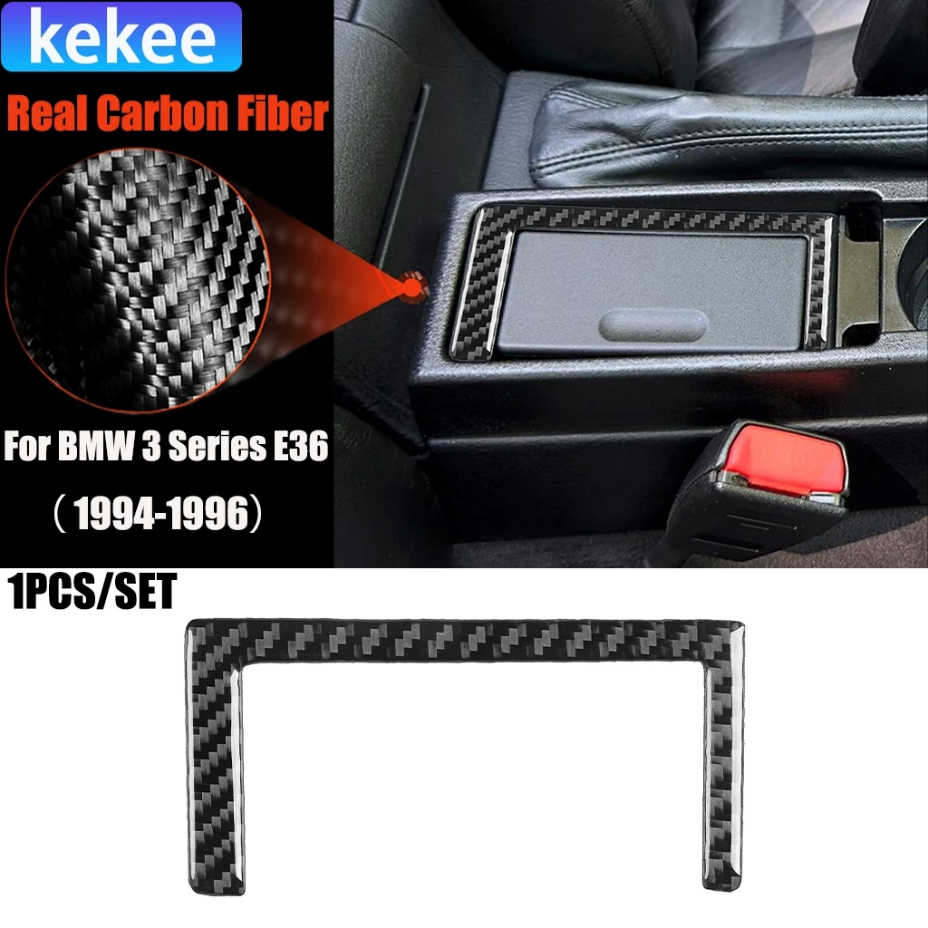 

Carbon Fiber Car Accessories Gear Storage Frame Decorative Interior Trim Cover Soft Sticker For BMW 3 Series E36 1994 1995 1996