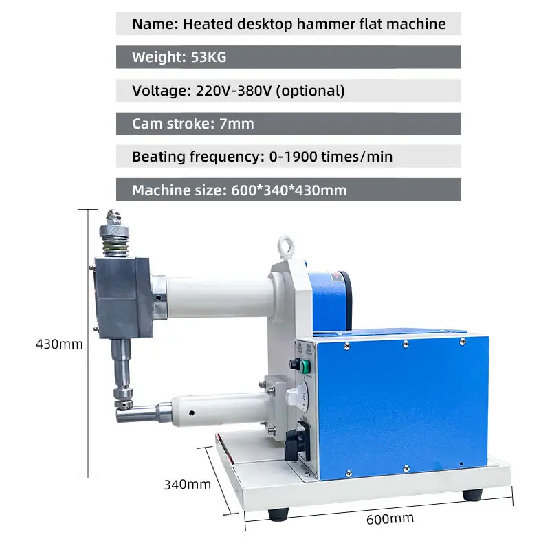 Shoes Upper Making Hammer Flattening Machine Leather Planishing Pounding Machine