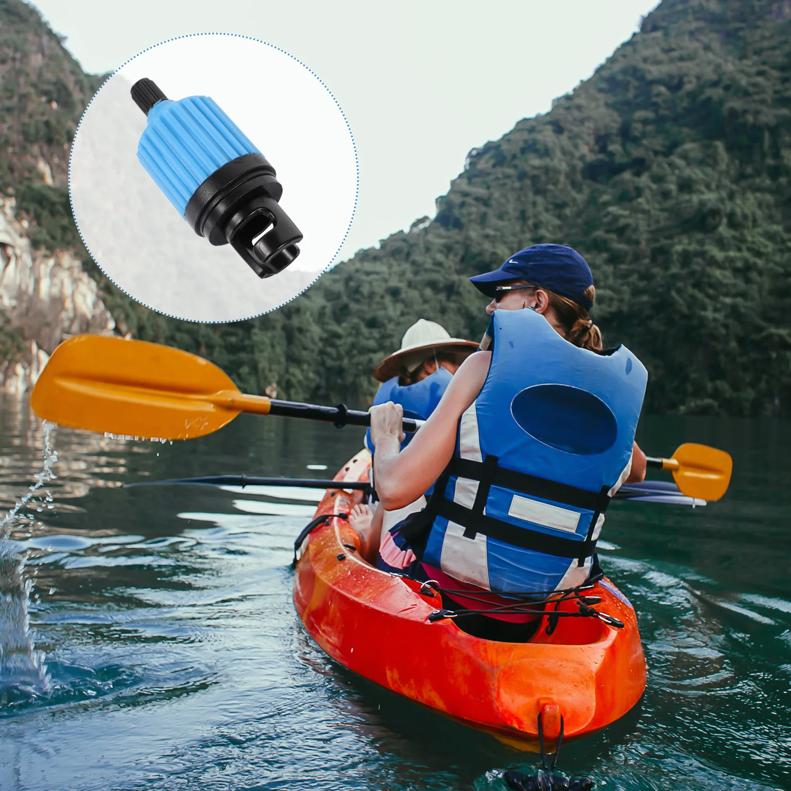 

Kayak Air Pump Adapter Inflatable Kayak Valves Paddle Board Connector Nozzle Premium Durable MultiFunction Paddle