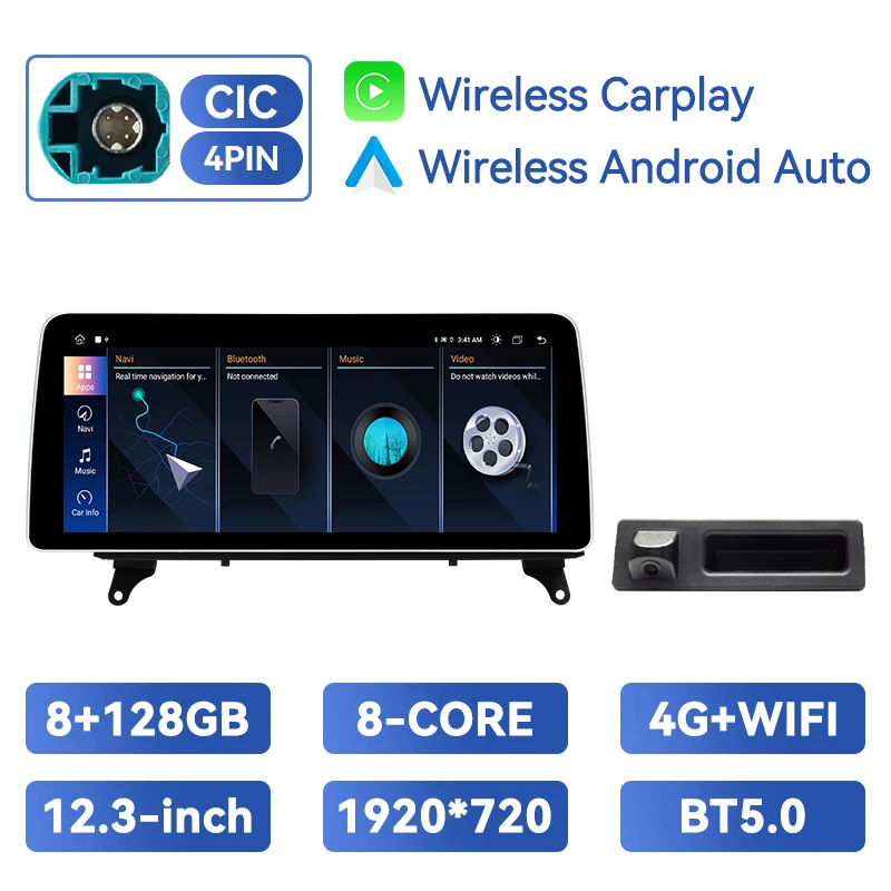 XONRICH Auto Multimedia Speler Voor BMW X5 E70 X6 E71 CCC CIC Android 14 GPS 4G Wifi DSP Draadloze Carplay Android Auto Stereo IPS