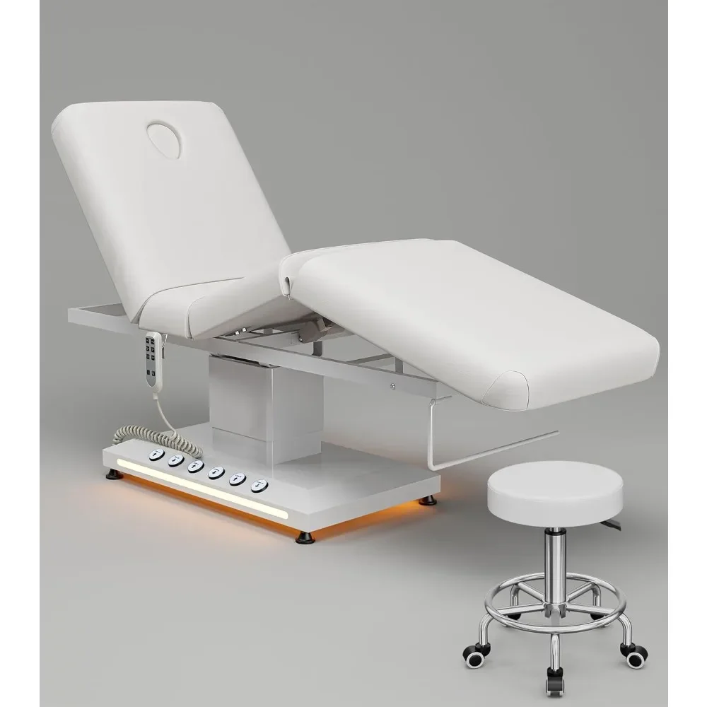 

Professional Full Electric Spa Massage Treatment Table, Medical Bed with Independent Leg Adjustment,