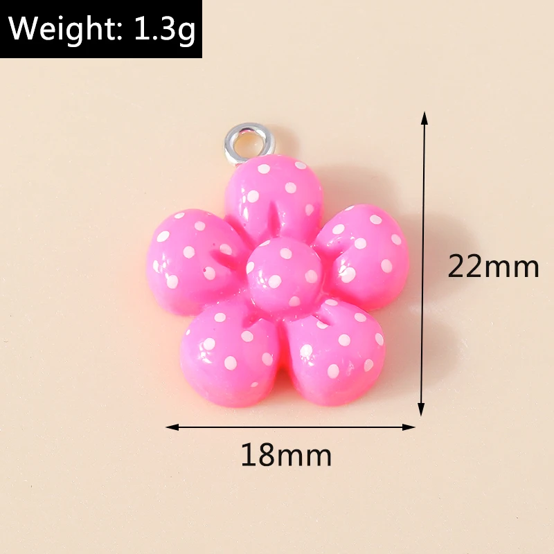 15pcs Mix Resin Sweet Pink Flowers Charms for Earrings Necklaces Pendants Cute Rose Tulip Daisy Charms Handmade Jewelry Making