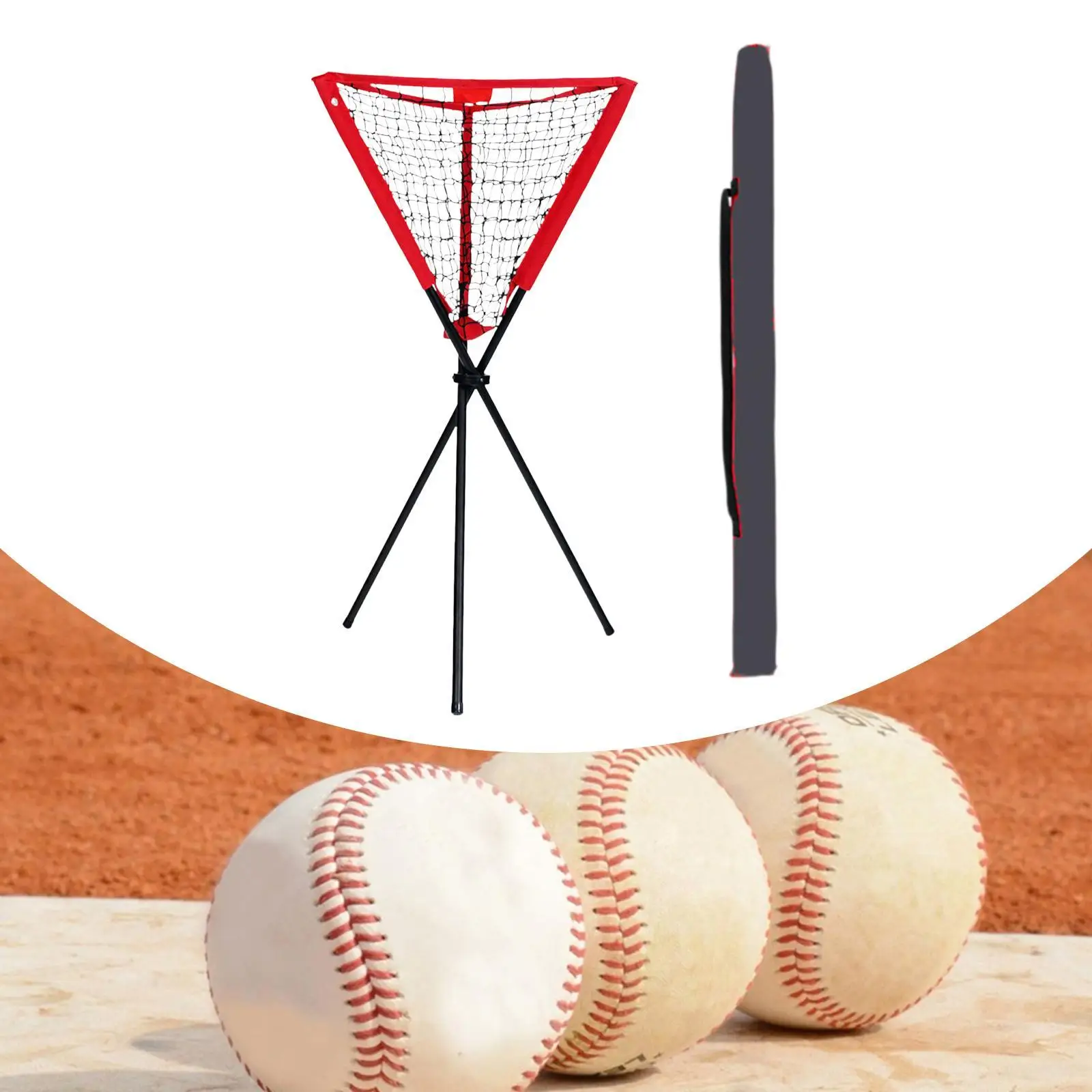 Iron Tripod Frame Ball Collector Holder Baseball Softball Batting Practice