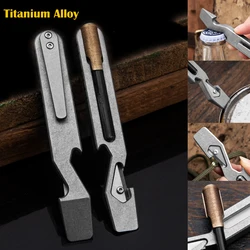 Titanium Alloy Crowbar Multifunctional Tool Outdoor Camping Bottle Opener EDC New Pry Bar Rope Cutting Knife