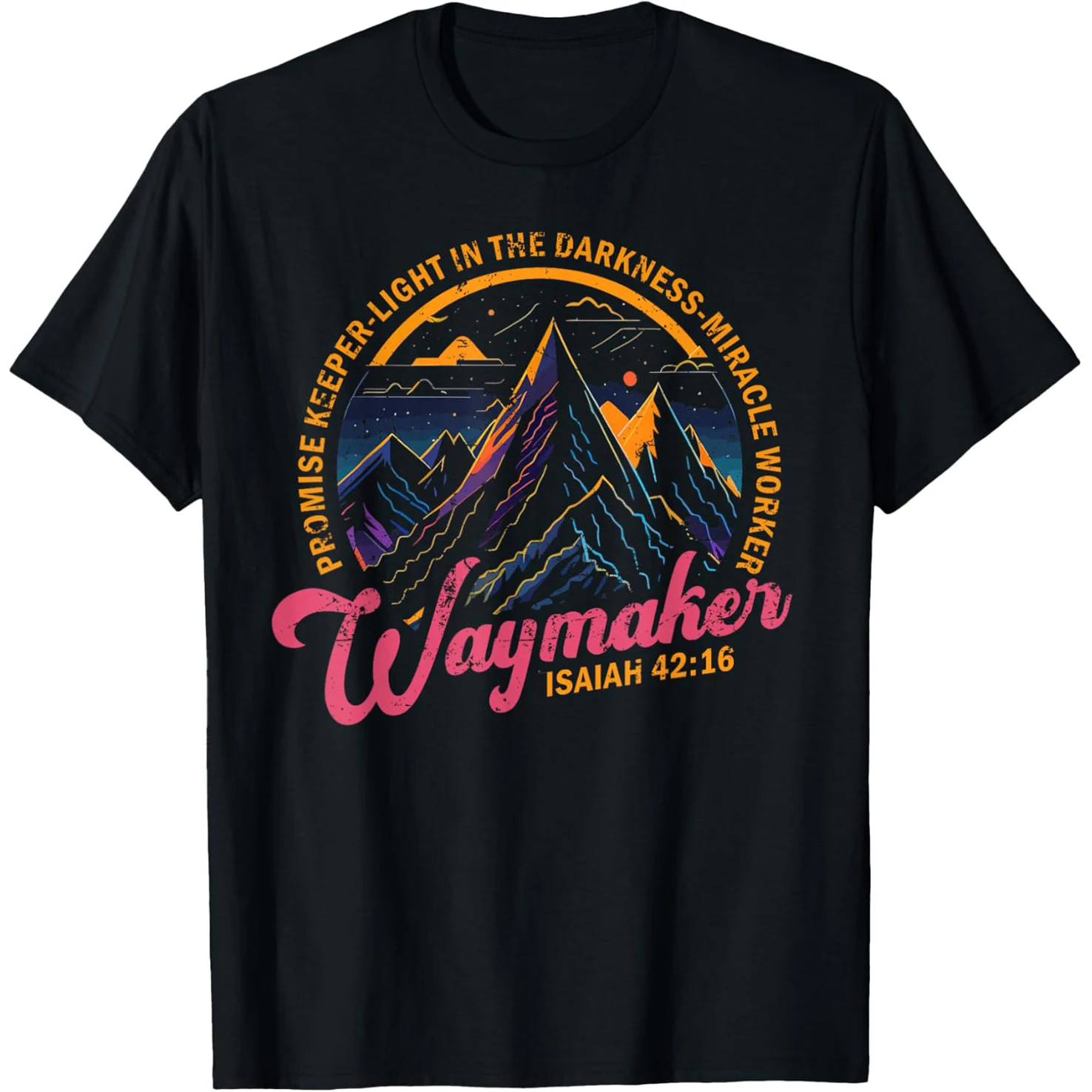 Waymaker Worker Promise Keeper Christian Humor T-Shirt Herren-T-Shirt aus reiner Baumwolle, kurzärmelig, Streetwear, lockeres Unisex-Oberteil – Detail 2